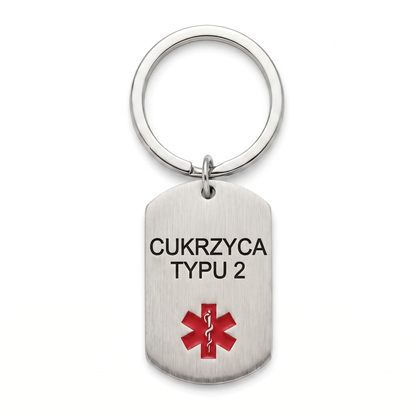 Brelok Cukrzyca srebrny