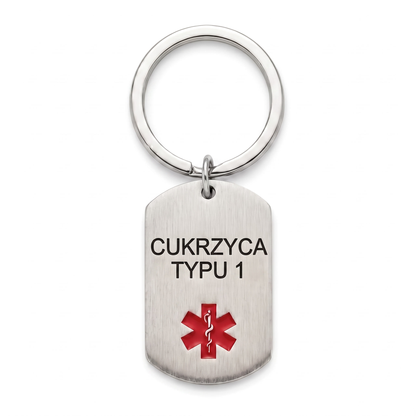 Brelok Cukrzyca srebrny