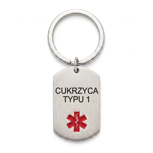 Brelok Cukrzyca srebrny