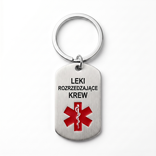 Brelok Leki rozrzedzające krew srebrny