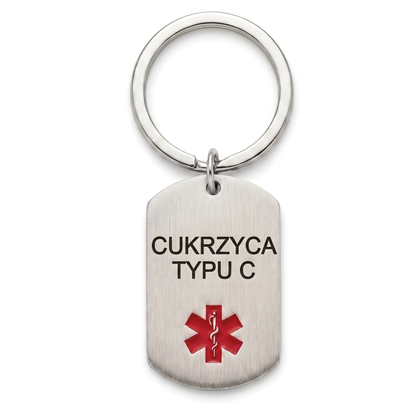Brelok Cukrzyca srebrny