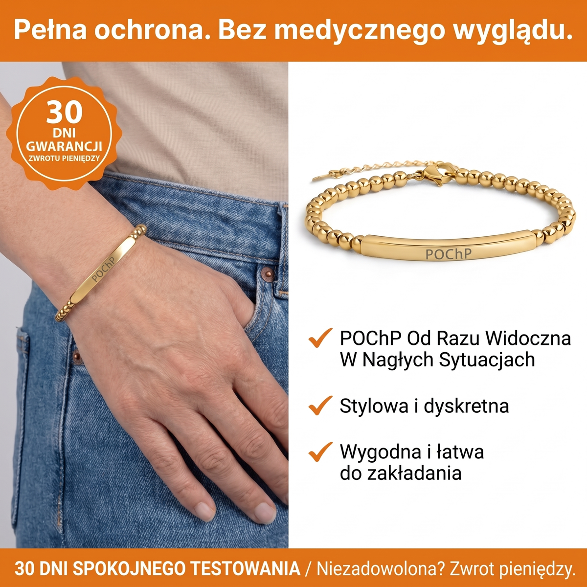 Damska bransoletka Slim POChP