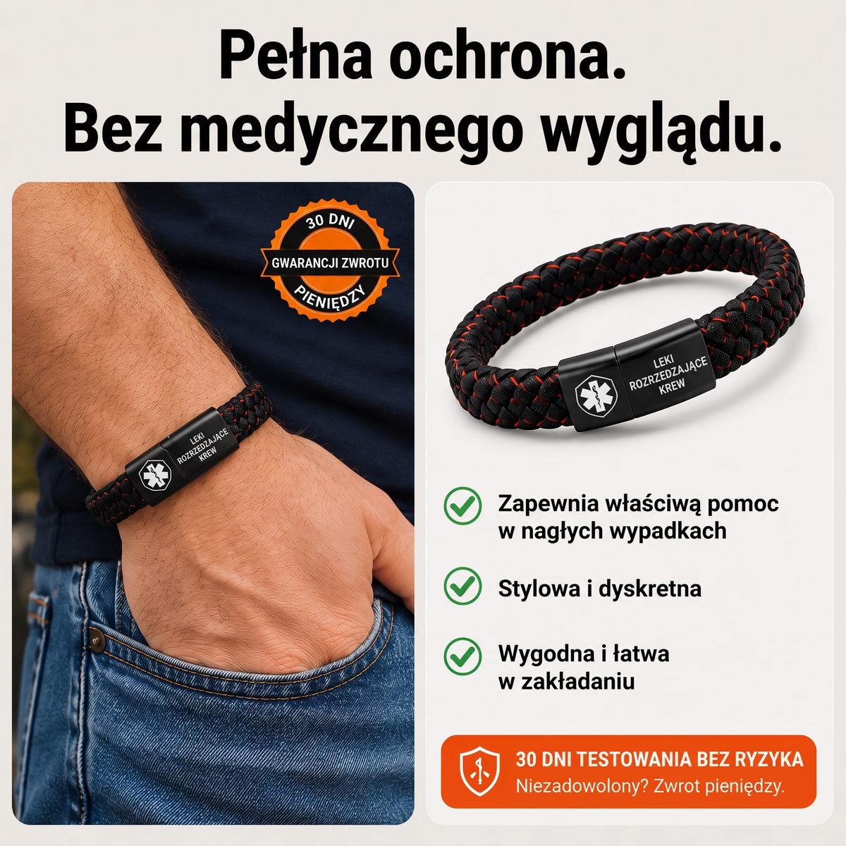 Bransoletka Leki rozrzedzające krew