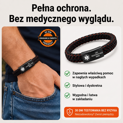 Męska bransoletka Leki rozrzedzające krew